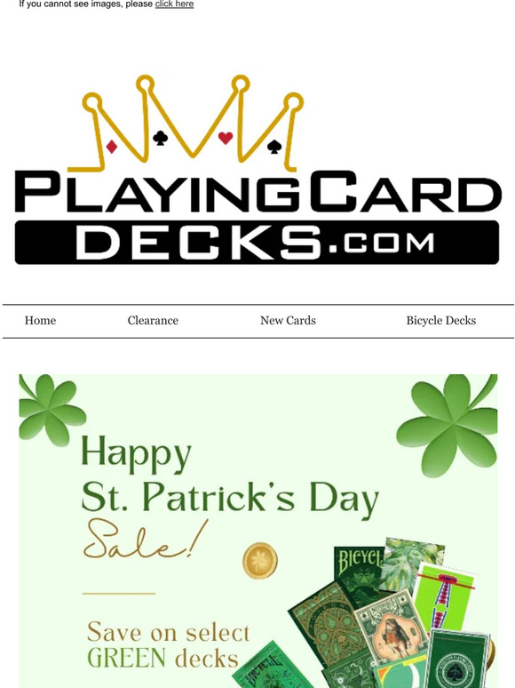 🍀 St. Patrick's Day Green Deck Sale 💚