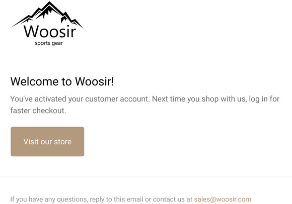 Customer account confirmation