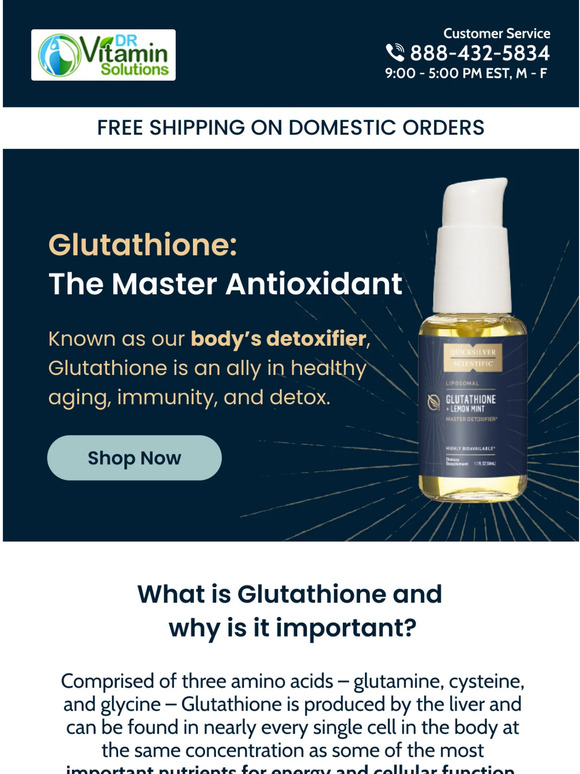 DR Vitamin Solutions Glutathione The Master Antioxidant Milled