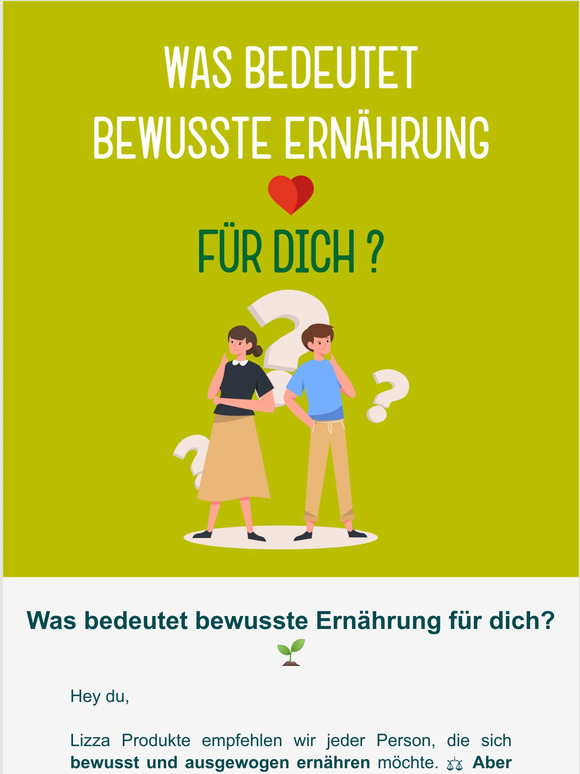 Was verstehst DU unter bewusster Ernährung ❓