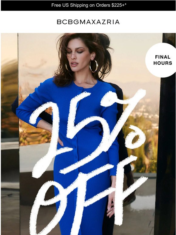 Just a few more hours for 25% OFF