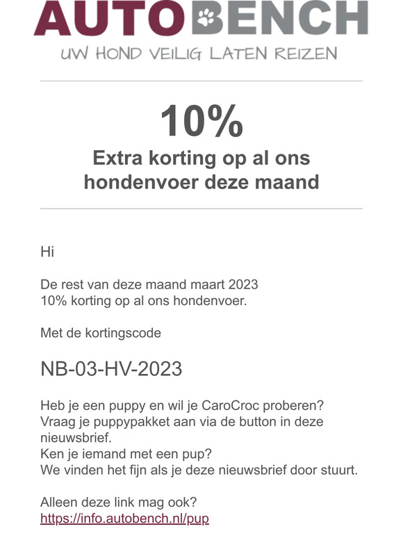 Nu 10% korting op CaroCroc  en Greenheart hondenvoer