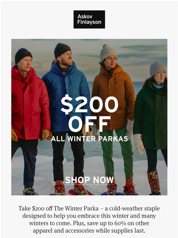 $200 Off All Parkas