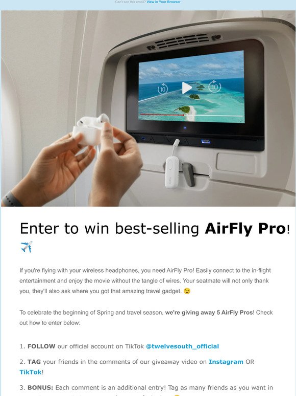 It's a giveaway 🎉 Open for your chance to win AirFly Pro!