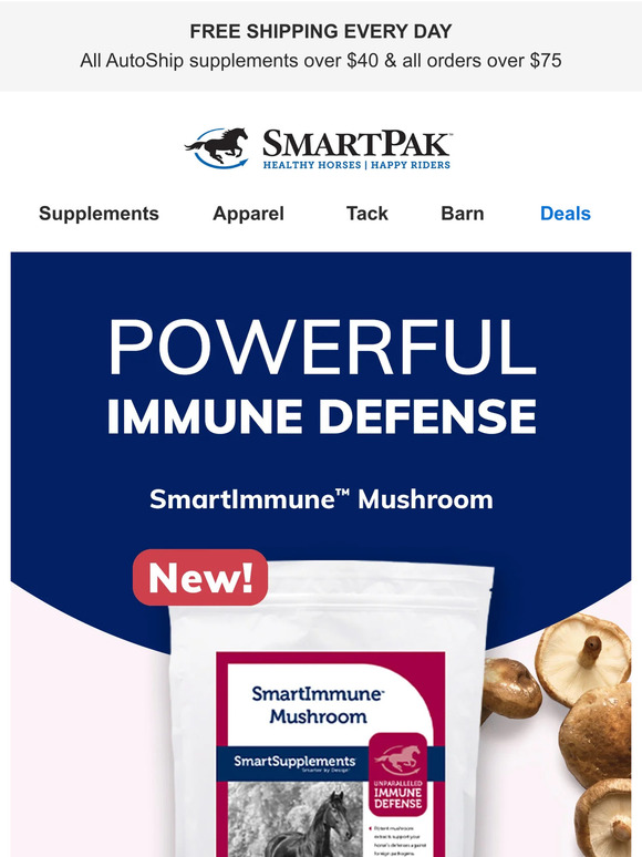 SmartPak Equine Introducing! SmartImmune Mushroom Milled