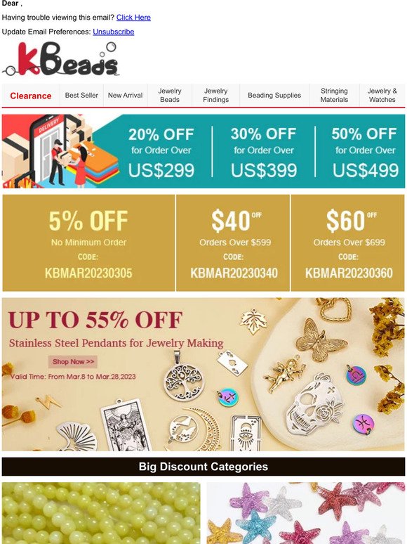 Up to 55% OFF Stainless Steel Pendants for Jewelry Making + Shipping Fee Discount + Free Coupons