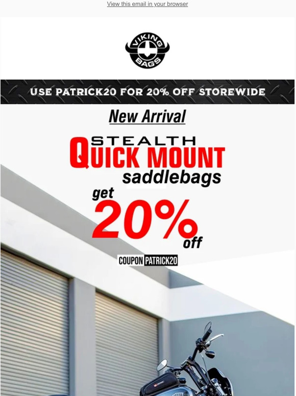 Viking Bags New Arrival Stealth Quick Mount Saddlebags Get 20 Off