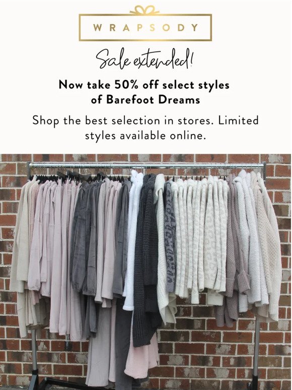 Barefoot Dreams now 50% off