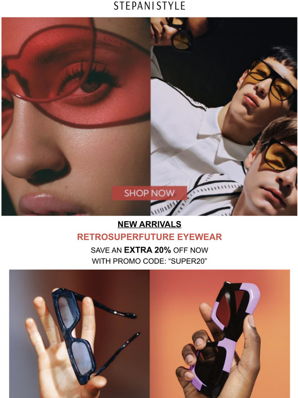 Save an Extra 20% off all Retrosuperfuture Eyewear