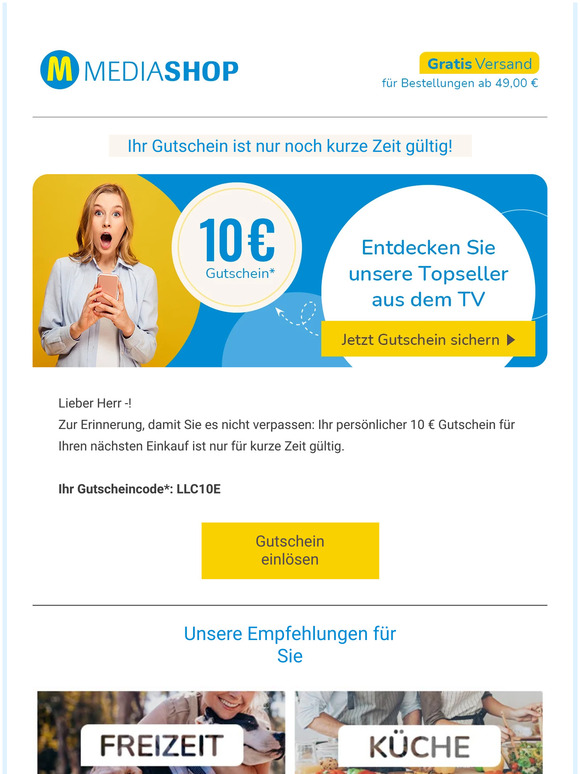 Ihr Gutschein ist nur noch heute gültig