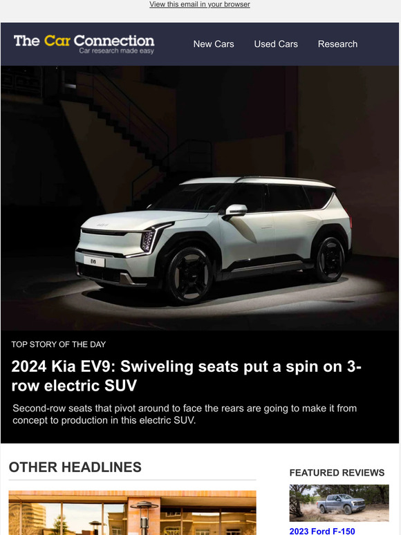 The Car Connection Kia Ev Swiveling Seats Put A Spin On Row Electric Suv Milled