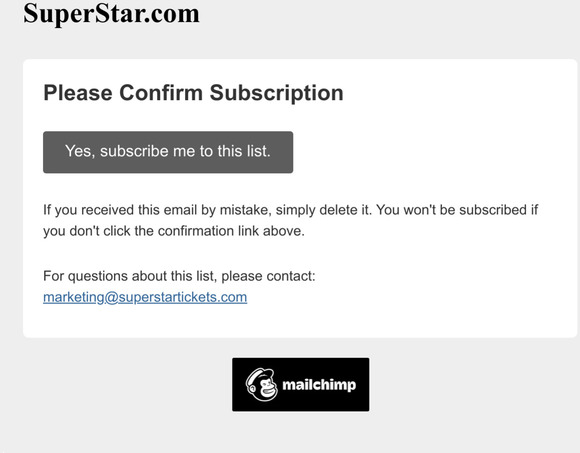 SuperStar.com: Please Confirm Subscription