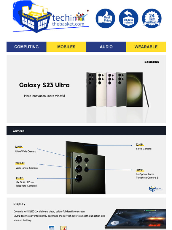 Tech in the basket 🔥 Samsung Galaxy S23 series is coming! Milled