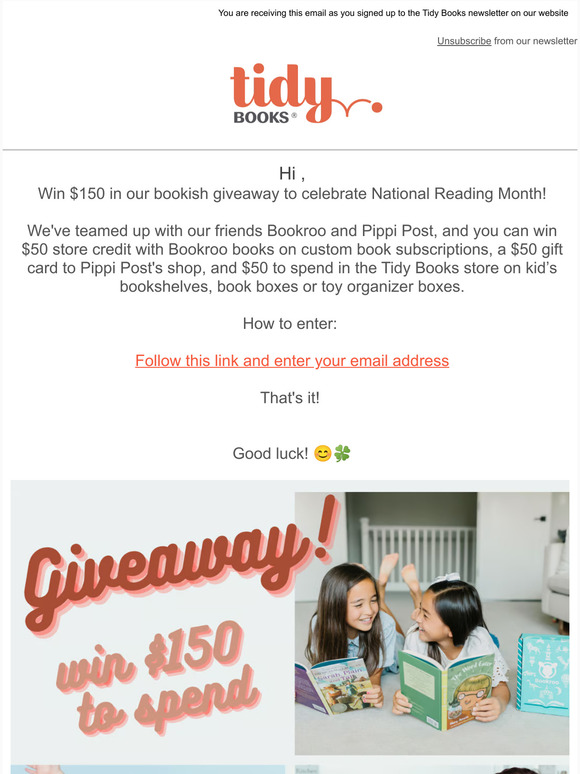 ,  enter this bookish giveaway!