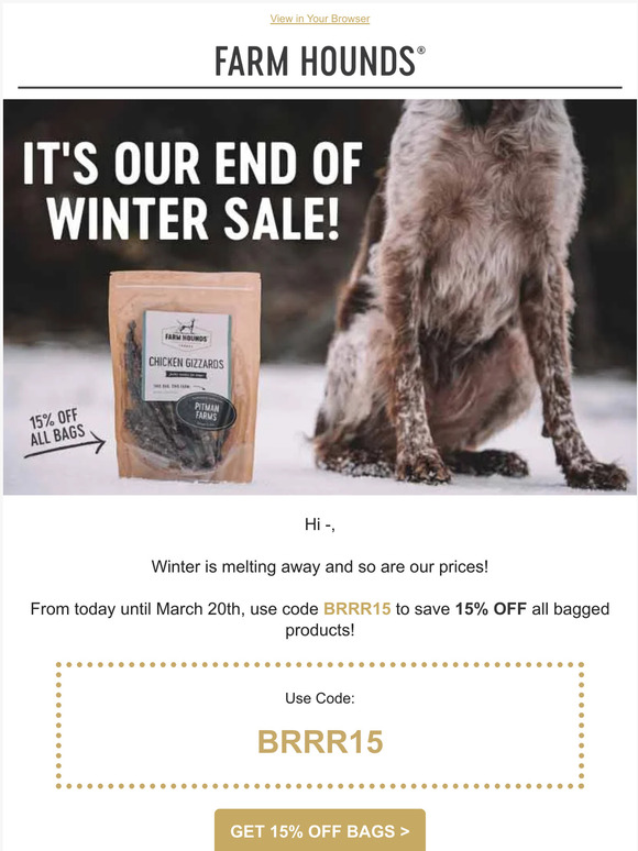 ❄️ End of Winter Sale!