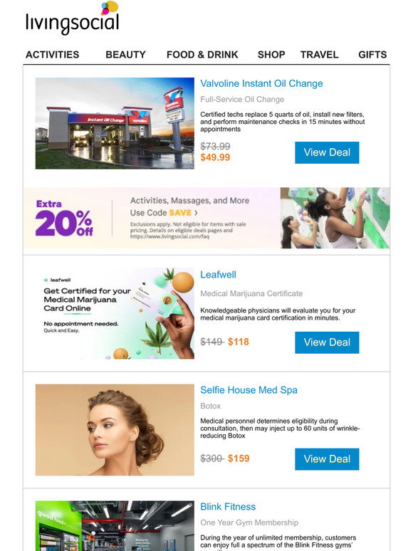LivingSocial Full Service Oil Change 20 OFF Milled