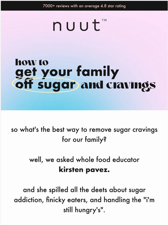 getting your family off sugary cravings 👋