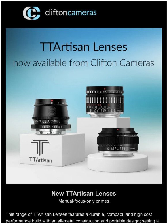New TTArtisan Lenses