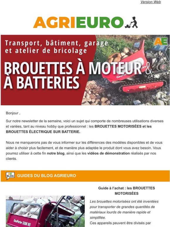 Électropompes de transfert à batterie - Promotions AgriEuro 2024