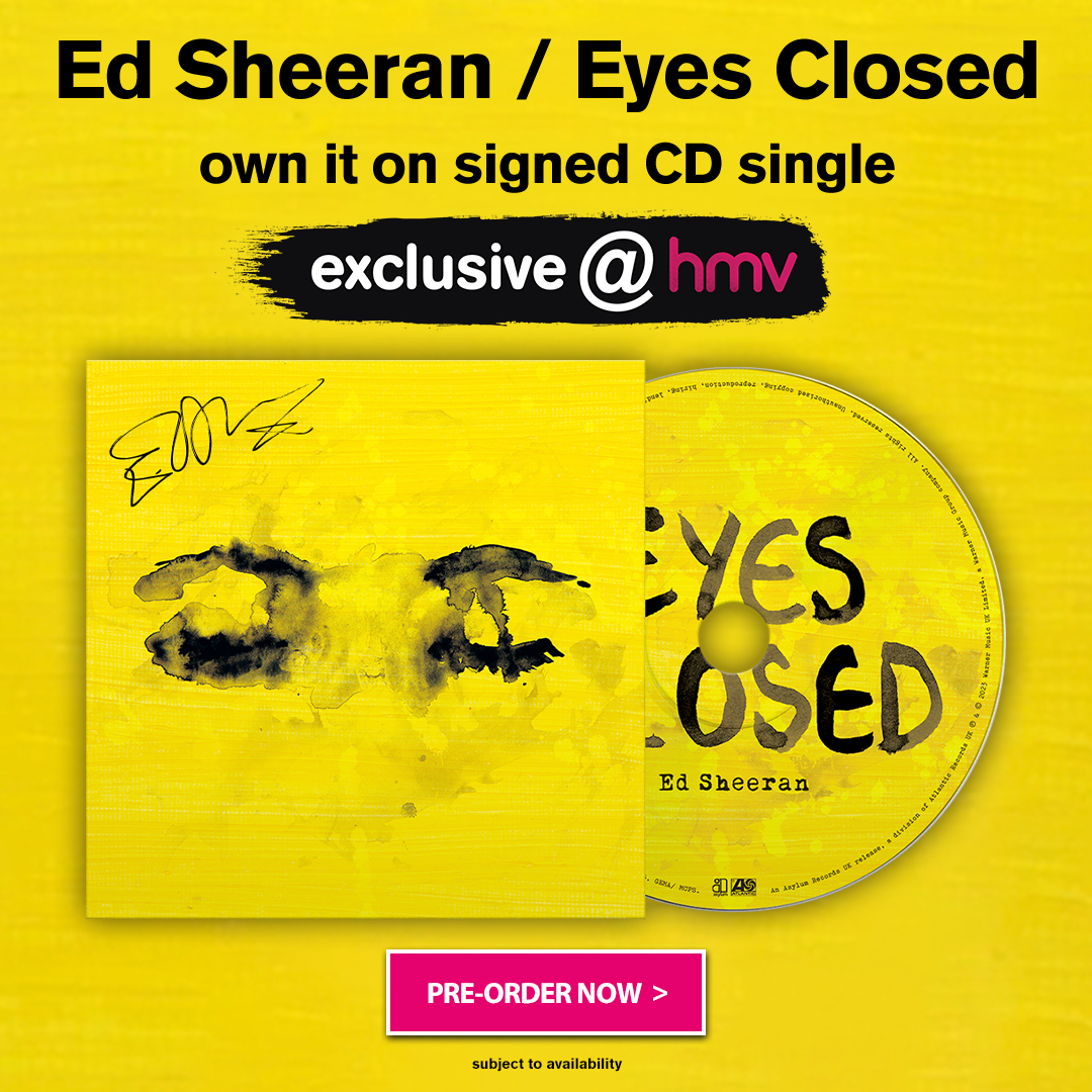 HMV NEW Ed Sheeran Eyes Closed hmvExclusive signed CD Milled