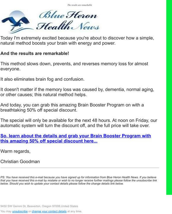Reverse Dementia and Memory Loss in One Minute