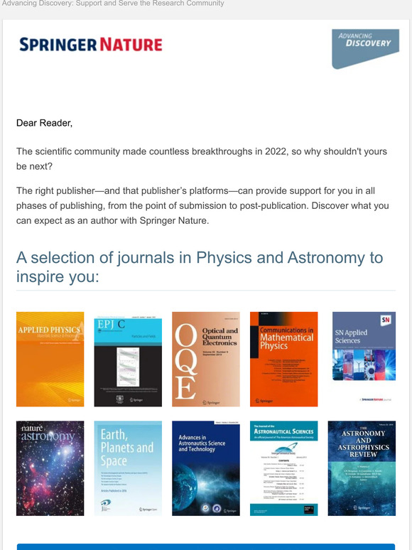 Springer Shop INT: Why Should You Publish Your Next Article With ...