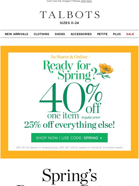 Did you see? 40% off 1 + 25% off everything else!