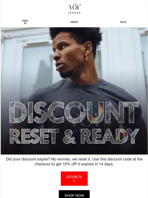 Look we reset your expired discount