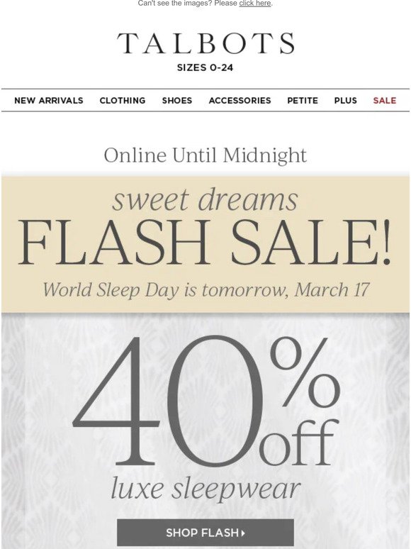 ⚡ FLASH SALE ⚡ 40% off luxe sleepwear