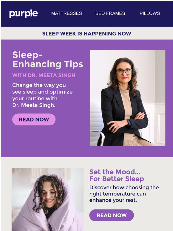 Purple Catch up on sleep tips Milled