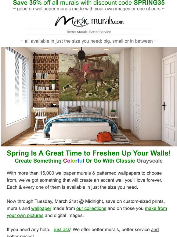 35% Off Spring Savings For Spruced Up Walls