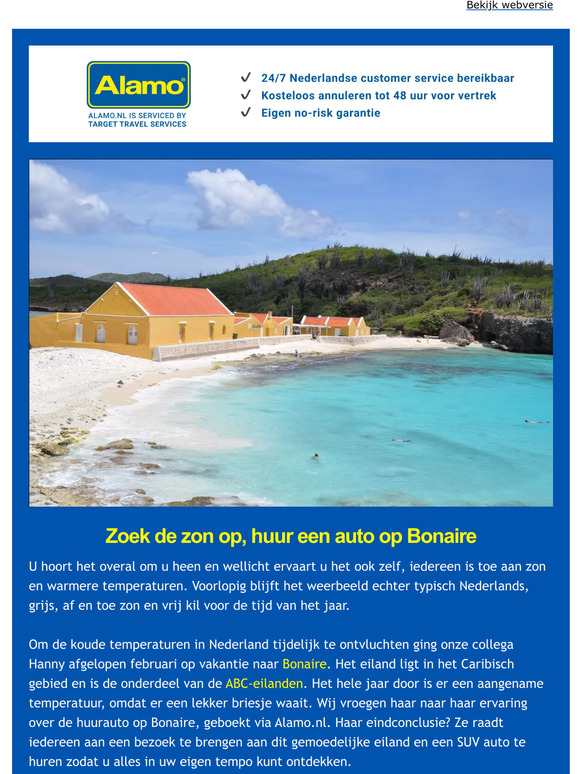 Uw maandelijkse nieuwsbrief | Alamo.nl