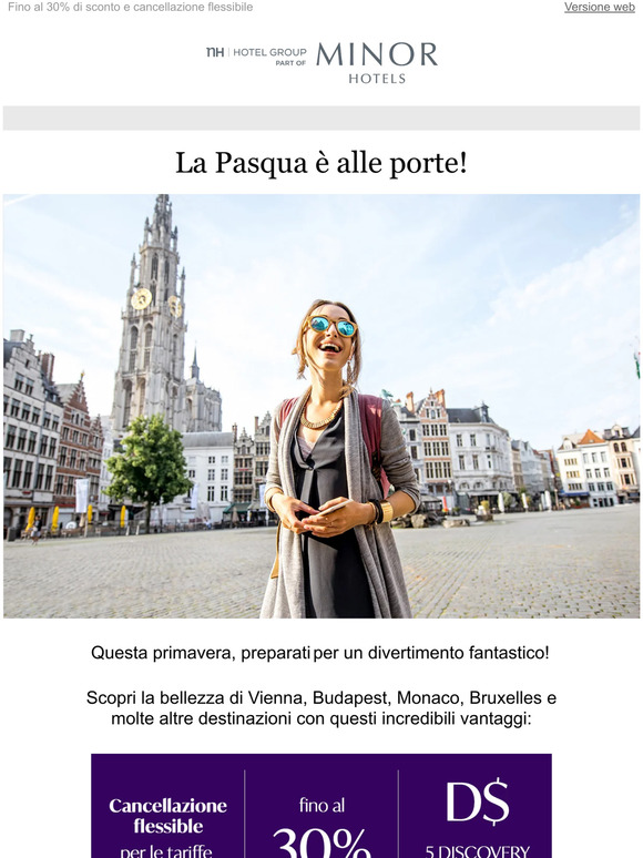 —, fino al 30% di sconto sul tuo prossimo soggiorno primaverile!