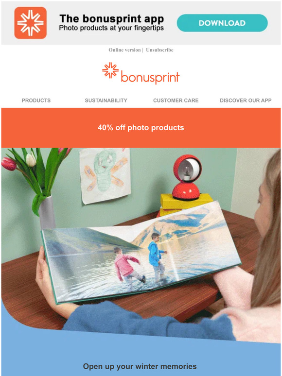 BonusPrint 40 off your photo book Milled