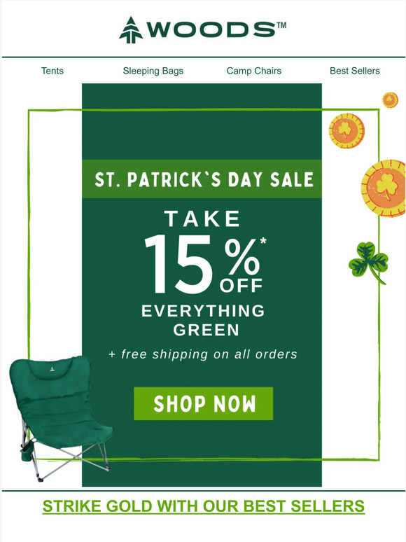 Celebrate St. Patrick's Day with Woods! 🍀