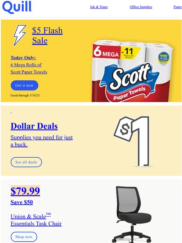 [[ $5 Flash Sale ]] Stock up on Paper Towels - Today Only!