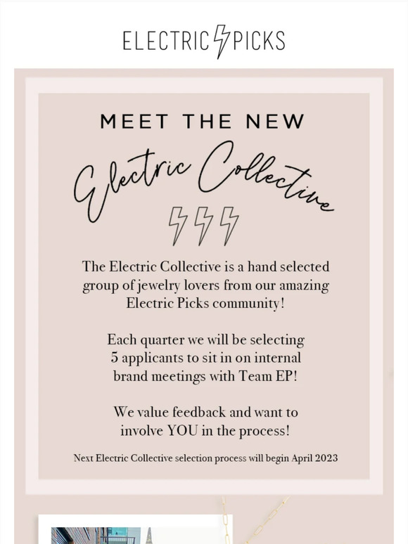 Electric Picks Jewelry Meet the new ELECTRIC COLLECTIVE ⚡ Milled