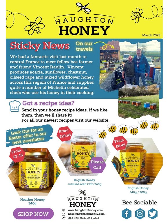 All the latest sticky news from Haughton Honey HQ 🐝