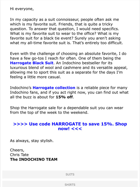 indochino labor day sale