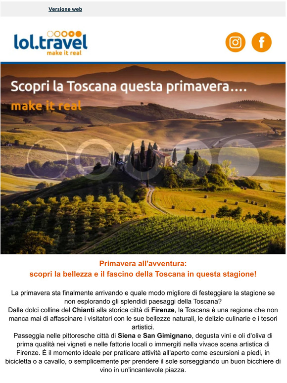 Questa primavera scopri la Toscana!