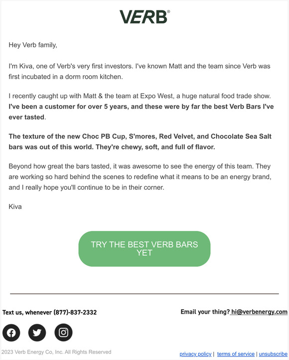 Verb Energy Co. The best Verb bars I've ever tasted Milled