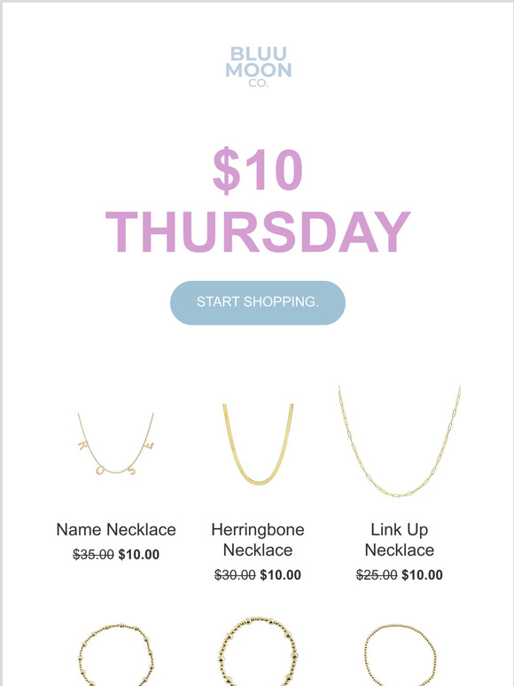 IT'S $10 THURSDAY!