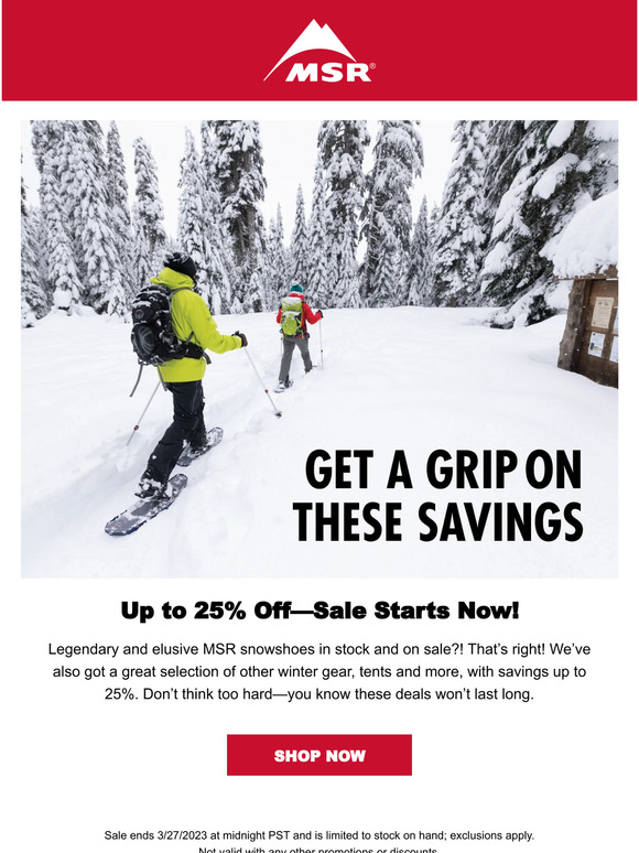 Save Big Now on Snowshoes and More