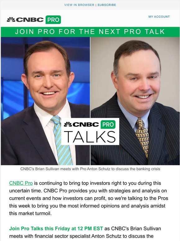 Want to find out what the top investors are doing? Join Pro Talks tomorrow!