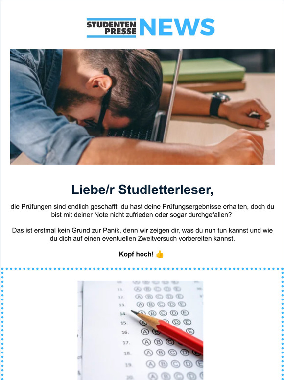 😍 Prüfung versemmelt - was tun 😎