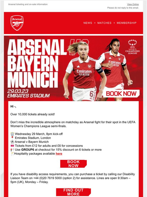 Arsenal Direct 🚨 Your Arsenal Women Ticket Alert October 2022 Milled