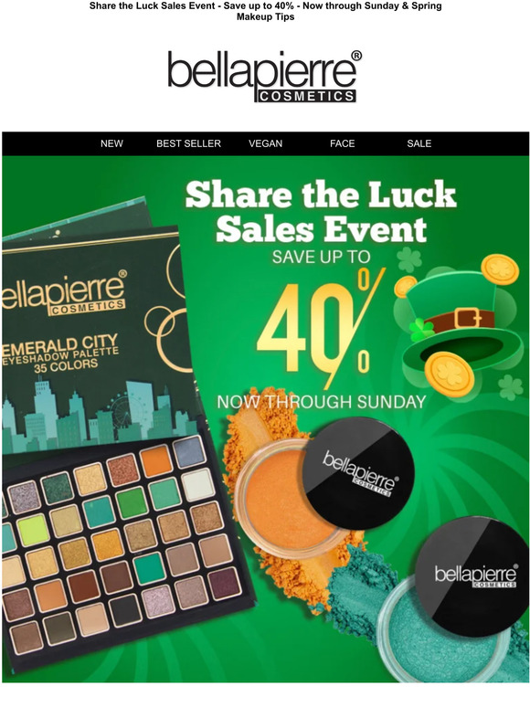 Share the Luck Sales Event - Save up to 40%! - Bellapierre Cosmetics USA