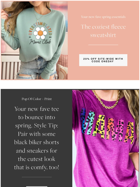 20% off site-wide *one day only*