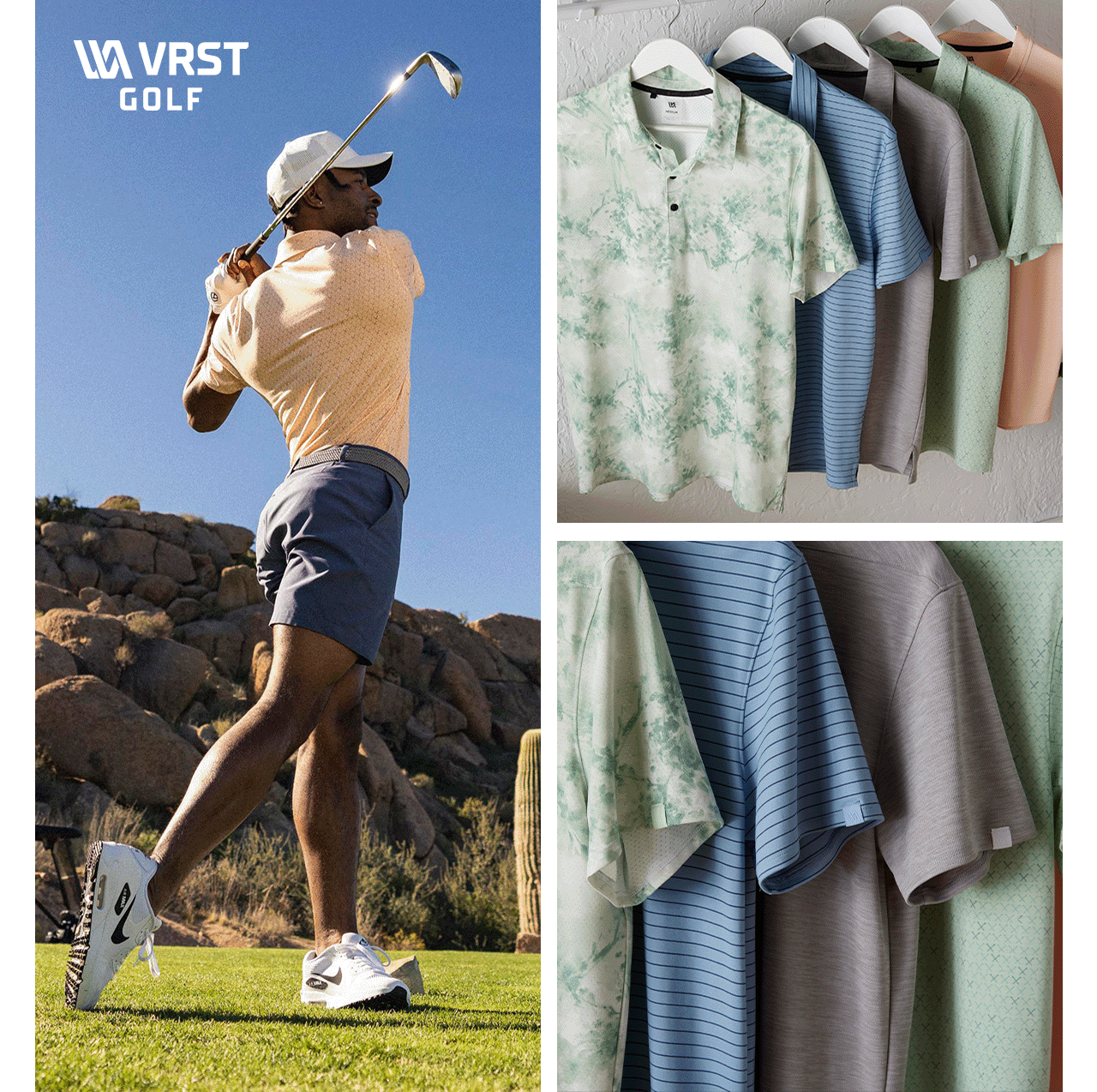 Golf Galaxy Exclusive! New VRST golf printed polos to elevate your