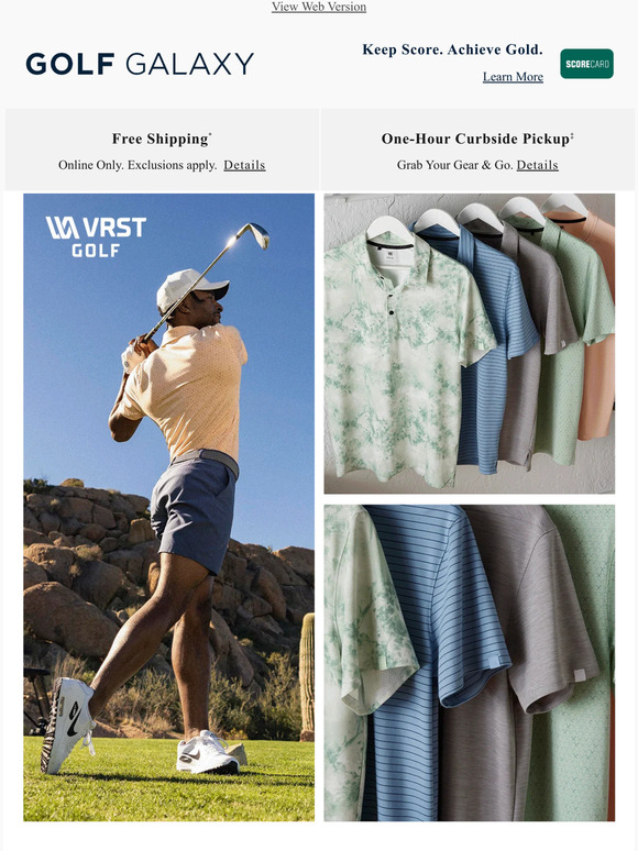 Golf Galaxy Exclusive! New VRST golf printed polos to elevate your